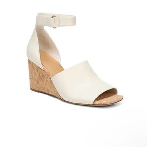 Vince Kensey Cream Wedge Sandals
